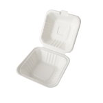  Pojemnik na burgera pulpa trzciny cukrowej 15 x 15 x 8 cm - 125 szt./opak.