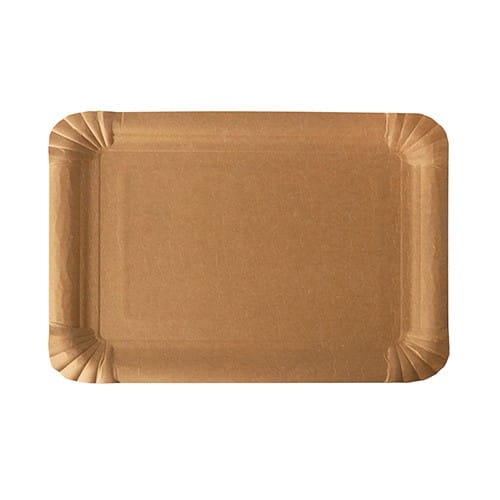 Talerz papierowy eco kraft prostokątny 18 x 26 cm - 250 szt./opak.