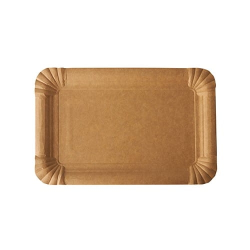 Talerz papierowy eco kraft prostokątny 13 x 20 cm - 250 szt./opak.