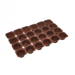Papilotki na stelażu do muffinek brązowe - 240 szt./opak.