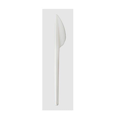 Nóż  plastikowy biały 16,5 cm foliowany - 500 szt./opak.