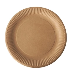 Talerz papierowy kraft okrągły średnica 28 cm + laminat - 40 szt./opak