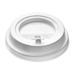Pokrywki plastikowe 80 mm z dziubkiem białe - 100 szt./opak.