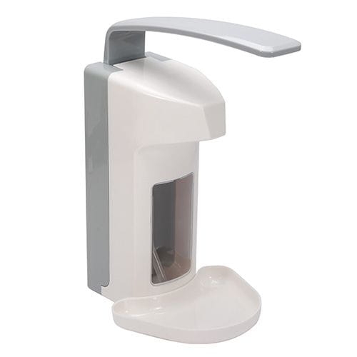 Dozownik łokciowy biały z tacką ociekową - poj. 500 ml