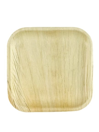 Talerz z liści palmowych kwadratowy 18 x 18 cm - 25 szt./opak.