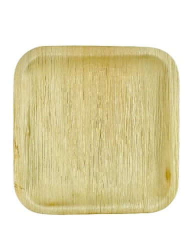 Talerz z liści palmowych kwadratowy 20 x 20 cm - 25 szt./opak.