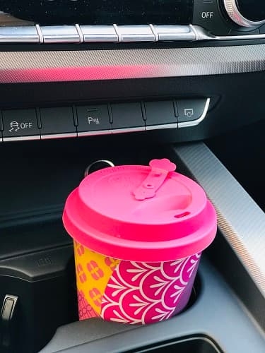 Kubek na kawę wielokrotnego użytku z łusek ryżu 340 ml Pink Forest 2