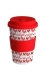 Kubek na kawę wielokrotnego użytku z łusek ryżu 340 ml Red Hearts