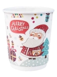 Kubki papierowe do kawy świąteczny 250 ml 80 mm - 20 szt.