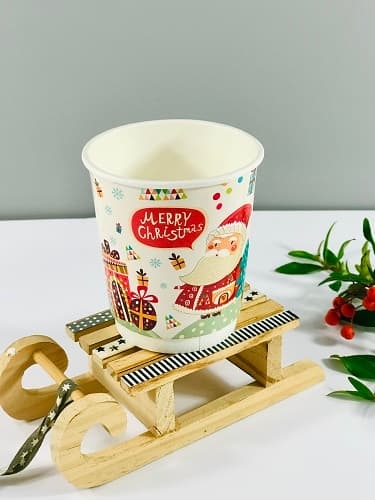 Kubki papierowe do kawy świąteczny 250 ml 80 mm - 20 szt. 2