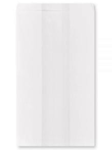Torebka papierowa biała fałdowa 15 x 6,5 x 37 cm - 1000 szt./opak.