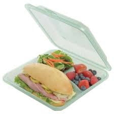 Pojemnik 3 komorowy wielokrotnego użytku 23 x 23 x 7,6 cm 4