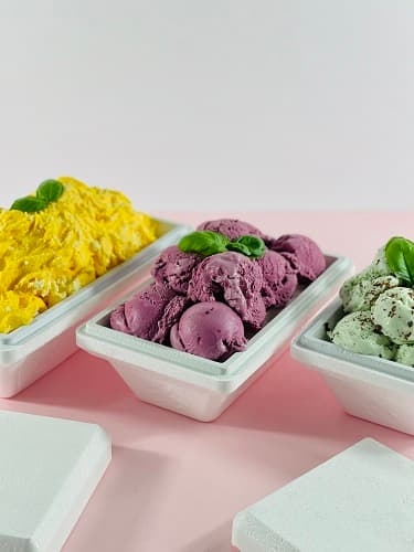 Pojemnik termoizolacyjny na lody Gel 750 ml z pokrywą biały - 50 szt./opak. 2