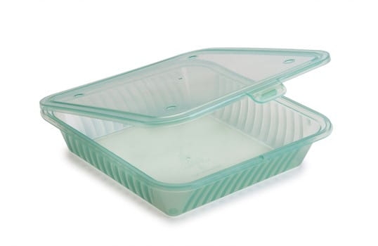 Pojemnik 1 komorowy wielokrotnego użytku 23 x 23 x 6,3 cm