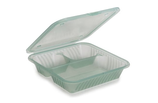 Pojemnik 3 komorowy wielokrotnego użytku 23 x 23 x 6,3 cm