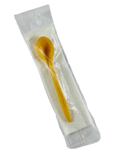 Zestaw sztućców wielokrotnego użytku łyżeczka z serwetką - 500 szt./opak.