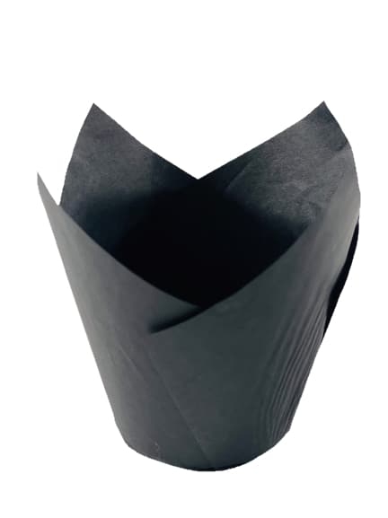 Papilotki tulipany do muffinek czarny - 200 szt./opak.