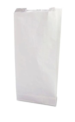 Torebka papierowa biała fałdowa 18 x 6 x 37 cm - 1000 szt./opak.