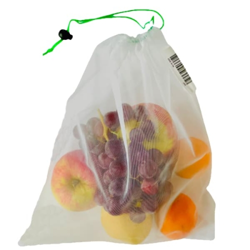 Torba wielokrotnego użytku 36 cm x 30 cm kolor biały ze sznurkiem - 4 szt./opak.