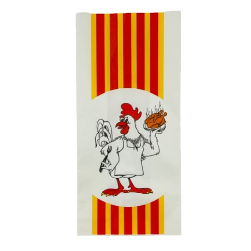 Torebka papierowa fałdowa HDPE, tłuszczoszczelna 13 x 8 x 28 cm - 100 szt./opak.