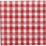 Serwetki 1-warstwowe składane 1/4 - 33 x 33 cm kratka czerwono - biała - 100 szt./opak.