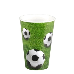 Kubki papierowe PLA do napojów 200 ml Football - 10 szt./opak.