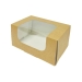 Pudełko cukiernicze z okienkiem klejone kraft 16,5 x 11 x 8 cm - 50 szt./opak.