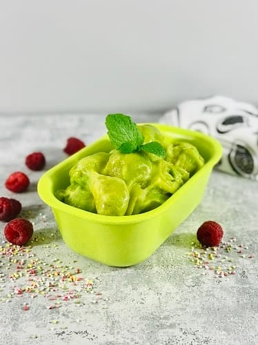 Pojemnik styropianowy na lody z wieczkiem "FunnyGel" LIME - 500 ml - 100 szt./opak. 3