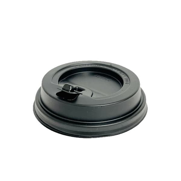 Pokrywki plastikowe 80 mm z dziubkiem czarne - 100 szt./opak. 2