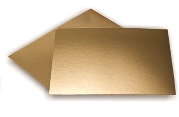 Podkład złoty pod tort prostokątny gładki 40 x 60 cm - 25 szt./opak.