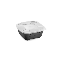 Miski szara z pokrywą do wielokrotnego użytku, mała 1 komorowa, 550 ml Good Bowl
