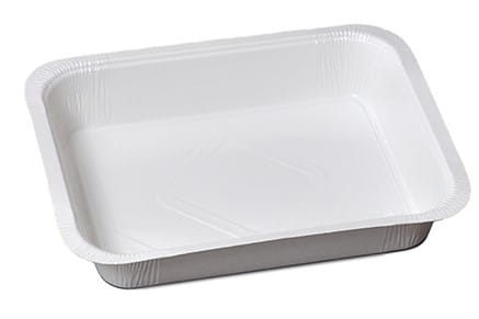 Tacka papierowa powlekana CPET 227 x 178 x 38 mm biały - 100 szt./opak.