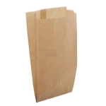 Torebka papierowa fałdowa brązowa 15 x 6.5 x 28 cm - 1000 szt./opak.