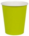 Kubki papierowe na kawę 240 ml kiwi 80 mm - 50 szt./opak.