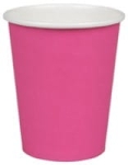 Kubki papierowe na kawę 240 ml różowy 80 mm - 50 szt./opak.