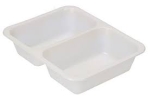 Tacki PP do zgrzewu 2 komorowy BIAŁY - 227 x 178 x 40 mm - 50 szt./opak.