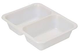 Tacki PP do zgrzewu 2 komorowy BIAŁY - 227 x 178 x 40 mm - 50 szt./opak.