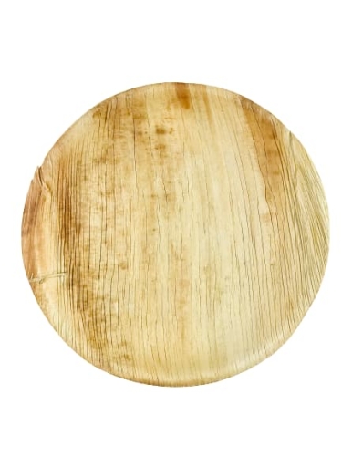 Talerz z liści palmowych okrągły średnica 23 cm - 25 szt./opak.