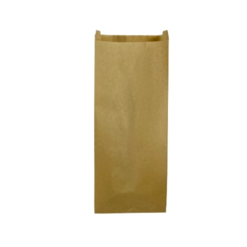 Torebka papierowa fałdowa brązowa 10 x 5 x 25 cm - 1000 szt./opak.