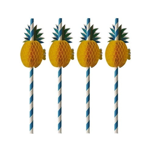 Słomki papierowe Pineapple średnica 6 mm długość 20 cm - 50 szt./opak.