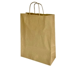 Torba papierowa brązowa z uchwytem skręcanym 25 x 11 x 32 cm - 250 szt./opak.