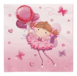 Serwetki 3-warstwowe składane 1/4, 33 x 33 cm Little Dancer - 20 szt./opak