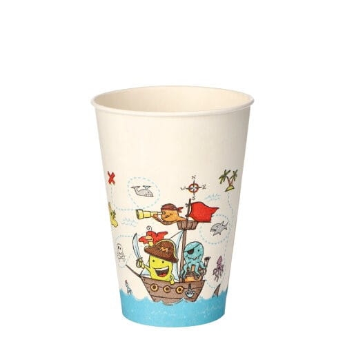 Kubki papierowe do napojów 200 ml Pirate Crew - 10 szt./opak