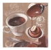 Serwetki 3-warstwowe składane 1/4 33 x 33 cm Les Chocolatier - 20 szt./opak