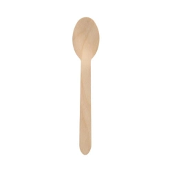 Łyżki z drewna, pure, 16 cm, woskowane - 100 szt./opak