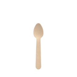 Łyżeczka drewniana 11 cm woskowana - 100 szt./opak
