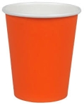 Kubki papierowe na kawę 240 ml pomarańczowy 80 mm - 50 szt./opak