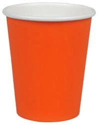 Kubki papierowe na kawę 240 ml pomarańczowy 80 mm - 50 szt./opak
