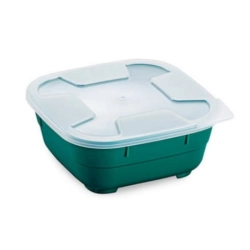 Miski zielona z pokrywą do wielokrotnego użytku, mała 1 komorowa, 550 ml Good Bowl