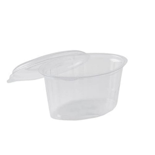 Sosjerka z przykrywką 100 ml, owalny - 100 szt./opak.